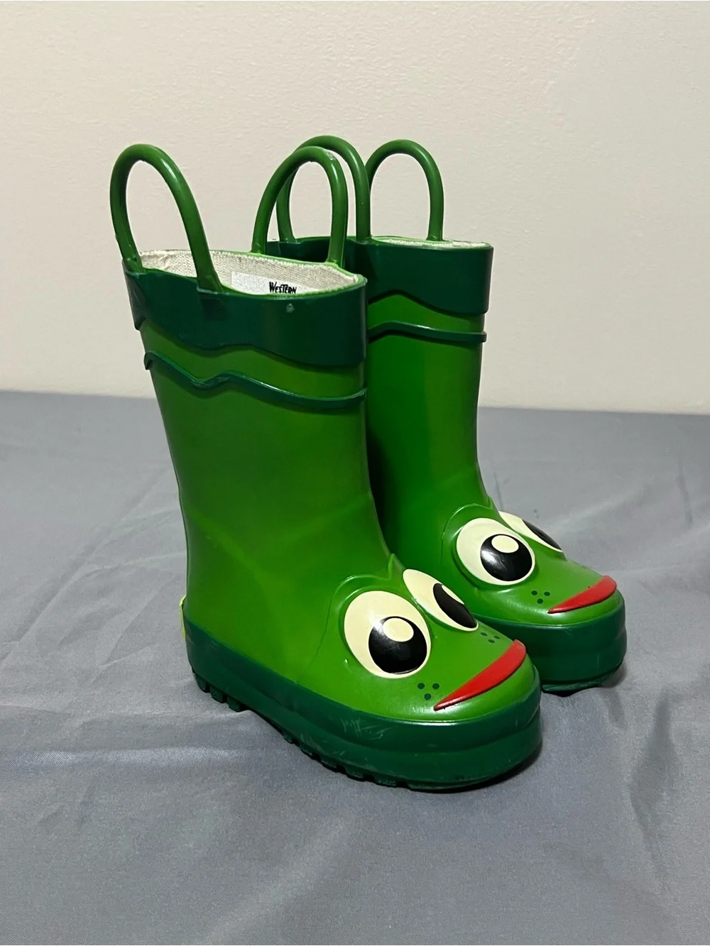 Western Chief Kids Rain Boots Sz 5 Green Froggie